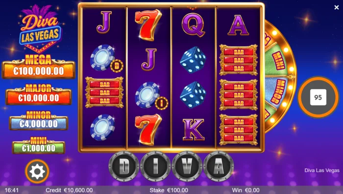 Diva Las Vegas - főképernyő 4x4-es tárcsákkal